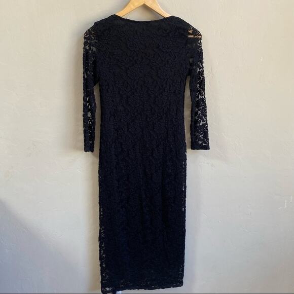 ASOS‎ Maternity Black Lace Midi Dress - Picture 3 of 6